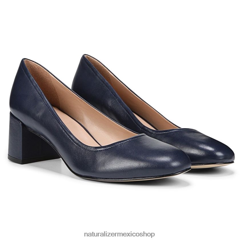 bombas | 27 editar bomba rebecca 60D4P0418 Naturalizer mujer cuero azul marino francés