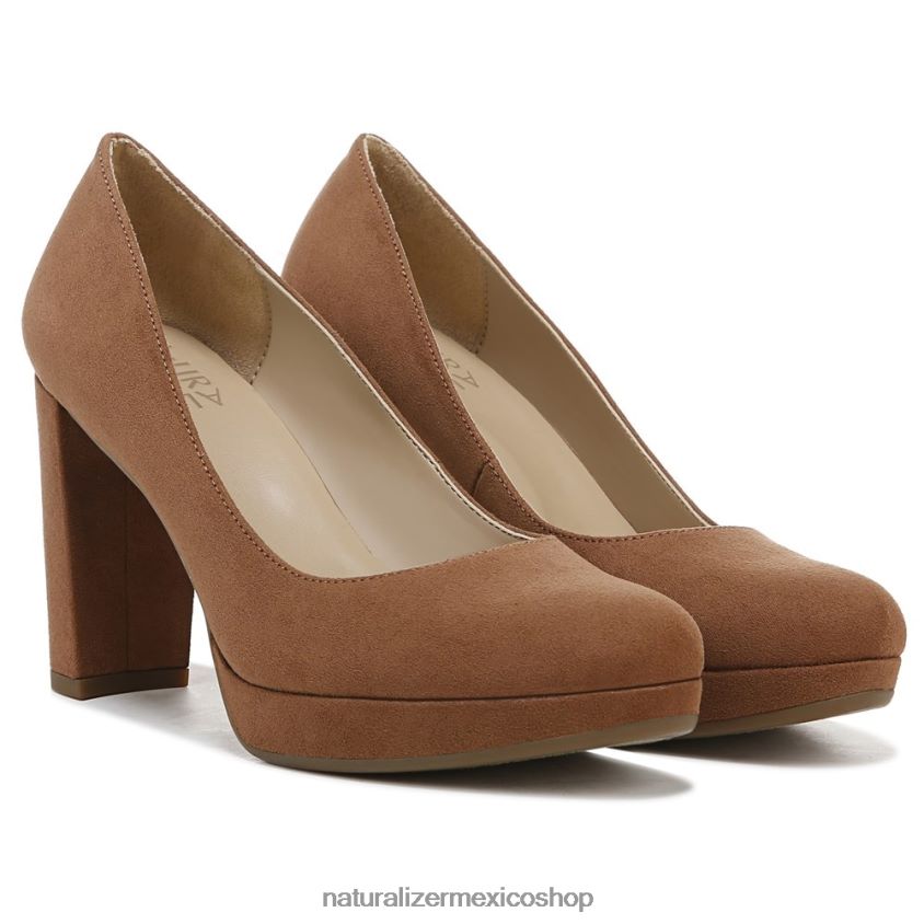 bombas | bomba de berlín 60D4P0413 Naturalizer mujer tela marrón té inglés