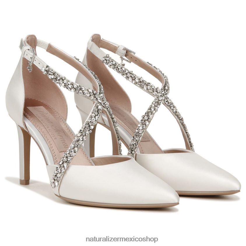 bombas | bomba sevgi 60D4P0302 Naturalizer mujer tela blanca de seda