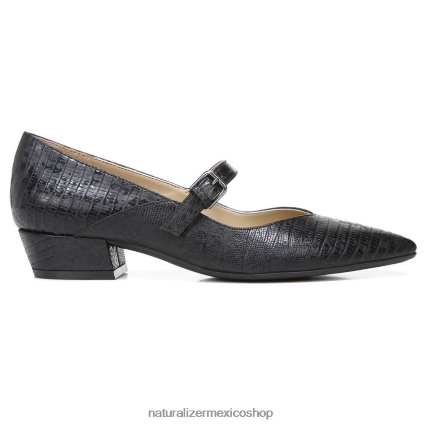 bombas | florencia mary jane 60D4P0587 Naturalizer mujer lagarto negro sintético