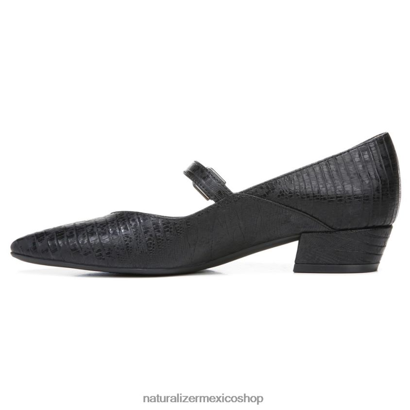 bombas | florencia mary jane 60D4P0587 Naturalizer mujer lagarto negro sintético