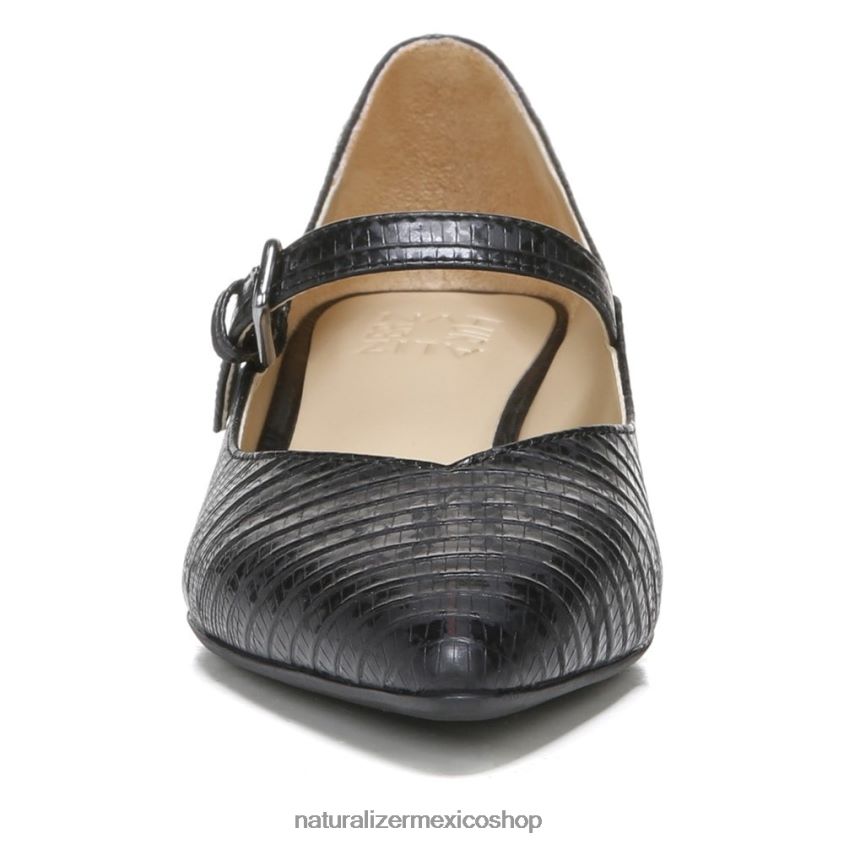 bombas | florencia mary jane 60D4P0587 Naturalizer mujer lagarto negro sintético