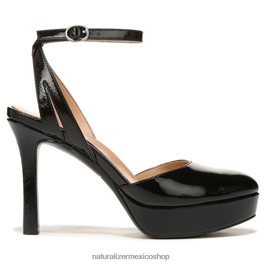 bombas | zapatos de tacón con correa en el tobillo clarice 60D4P0171 Naturalizer mujer charol negro