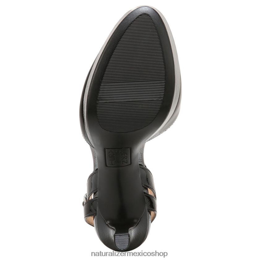 bombas | zapatos de tacón con correa en el tobillo clarice 60D4P0171 Naturalizer mujer charol negro