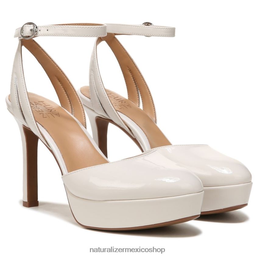 bombas | zapatos de tacón con correa en el tobillo clarice 60D4P0172 Naturalizer mujer cuero perlado satinado