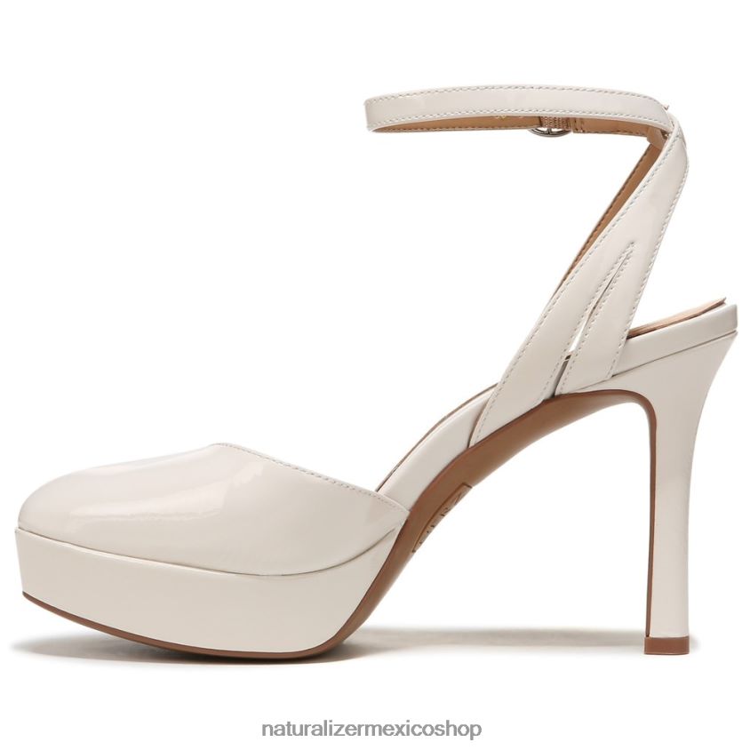 bombas | zapatos de tacón con correa en el tobillo clarice 60D4P0172 Naturalizer mujer cuero perlado satinado
