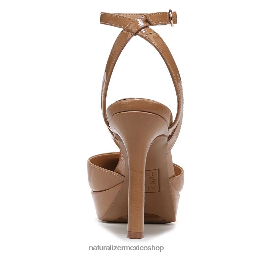 bombas | zapatos de tacón con correa en el tobillo clarice 60D4P0173 Naturalizer mujer marrón café charol
