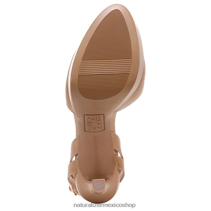 bombas | zapatos de tacón con correa en el tobillo clarice 60D4P0173 Naturalizer mujer marrón café charol