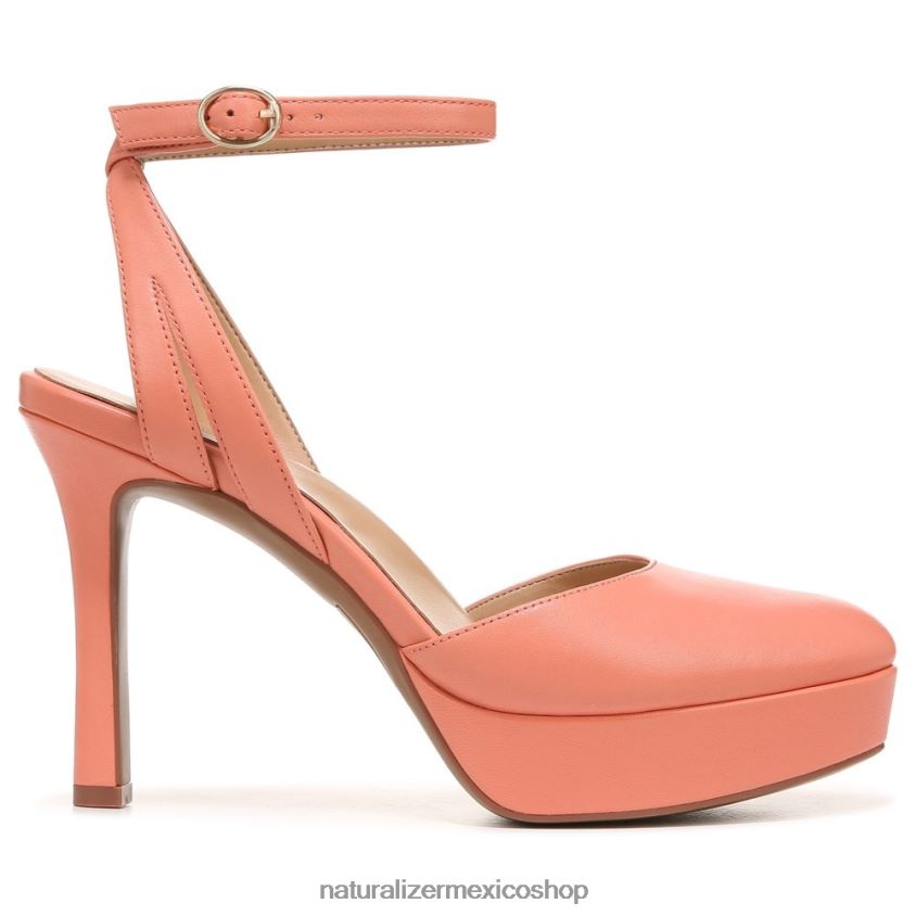 bombas | zapatos de tacón con correa en el tobillo clarice 60D4P0174 Naturalizer mujer coral melocotón sintético