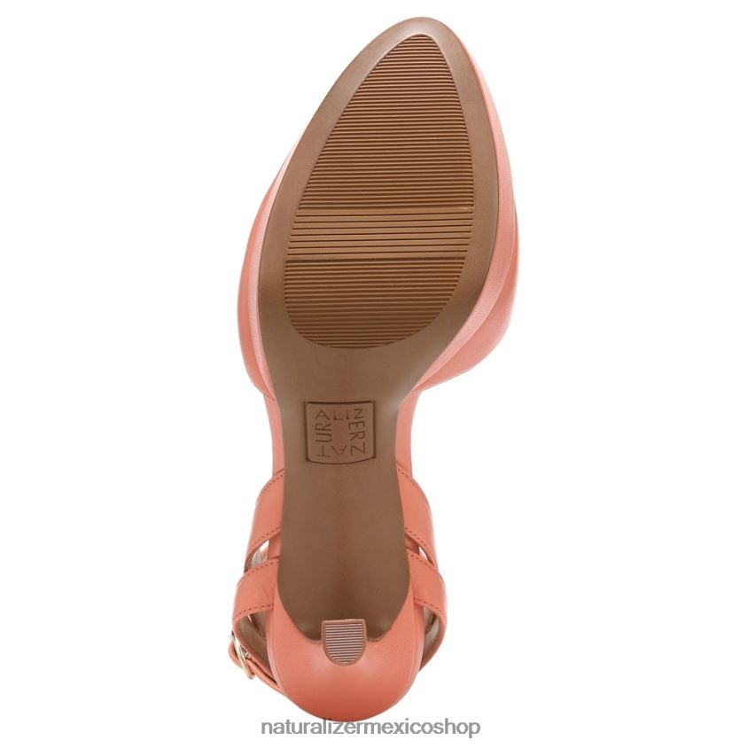 bombas | zapatos de tacón con correa en el tobillo clarice 60D4P0174 Naturalizer mujer coral melocotón sintético