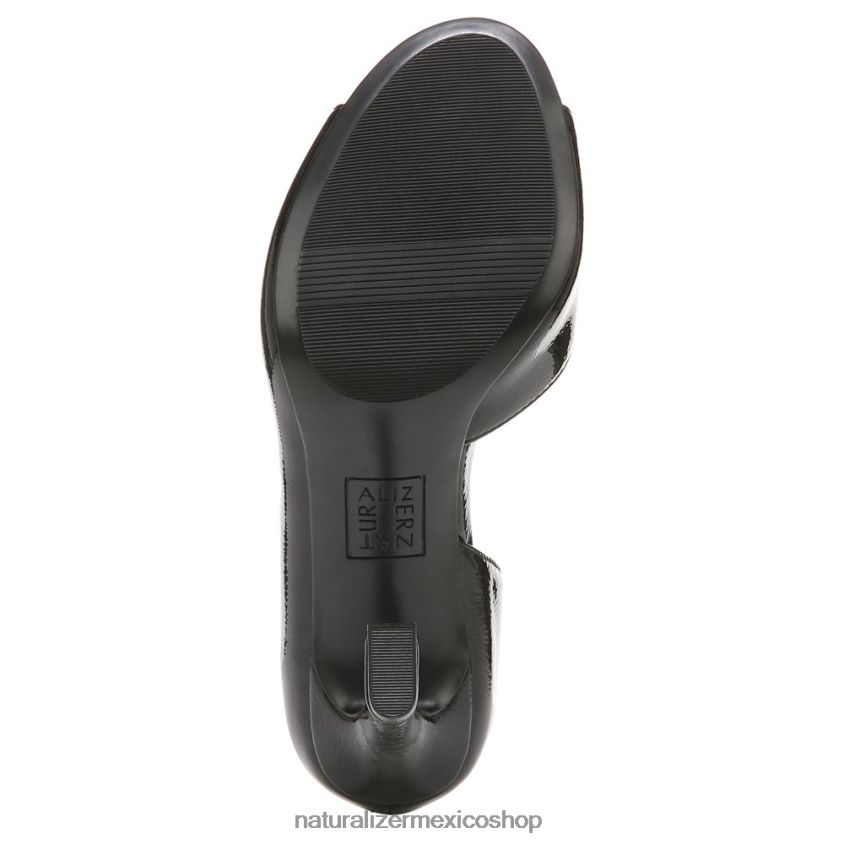 bombas | zapatos de tacón peep toe resistentes 60D4P0538 Naturalizer mujer charol negro